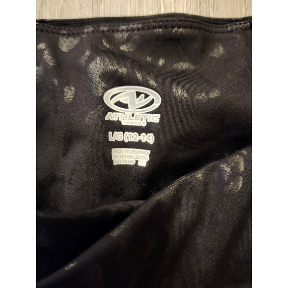 Athletic Works Animal Print‎ Embossed Legging Women's NWOT Size Large Black - Picture 4 of 6